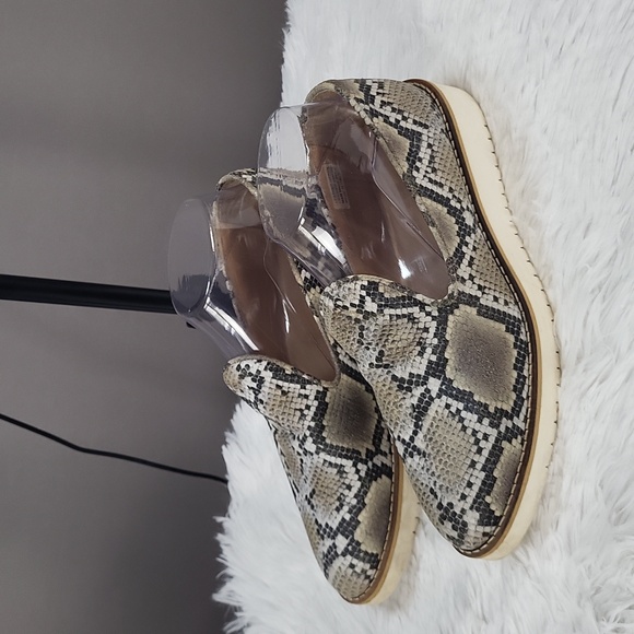 Avellini Made in Italy Snake Print Slip-on Loafers Women's Size US 7/ EUR 38 - Picture 3 of 10